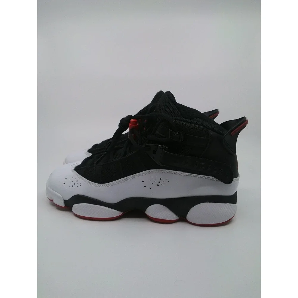 Jordan 6 Rings GS Black White Gym Red Sneakers 323419-067 Kids Size 6Y
